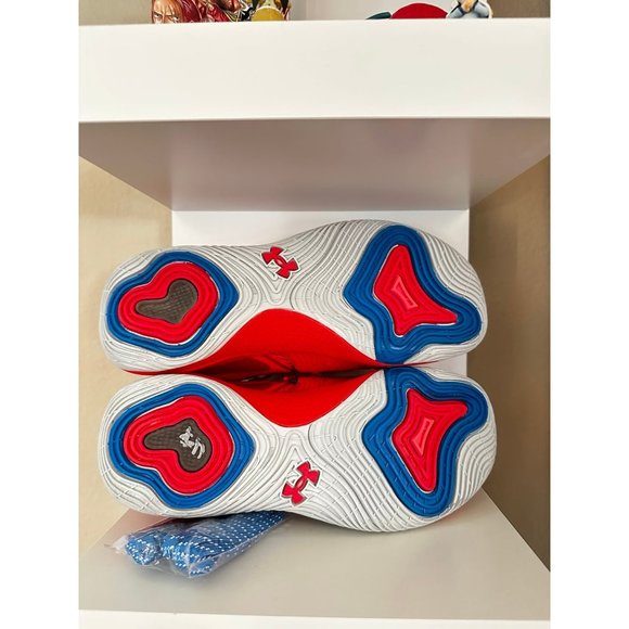 Under Armour Embiid 1 "Kansas Jay Hawks" Sneakers 3023086-603 Men’s Size 11.5 - Picture 5 of 6